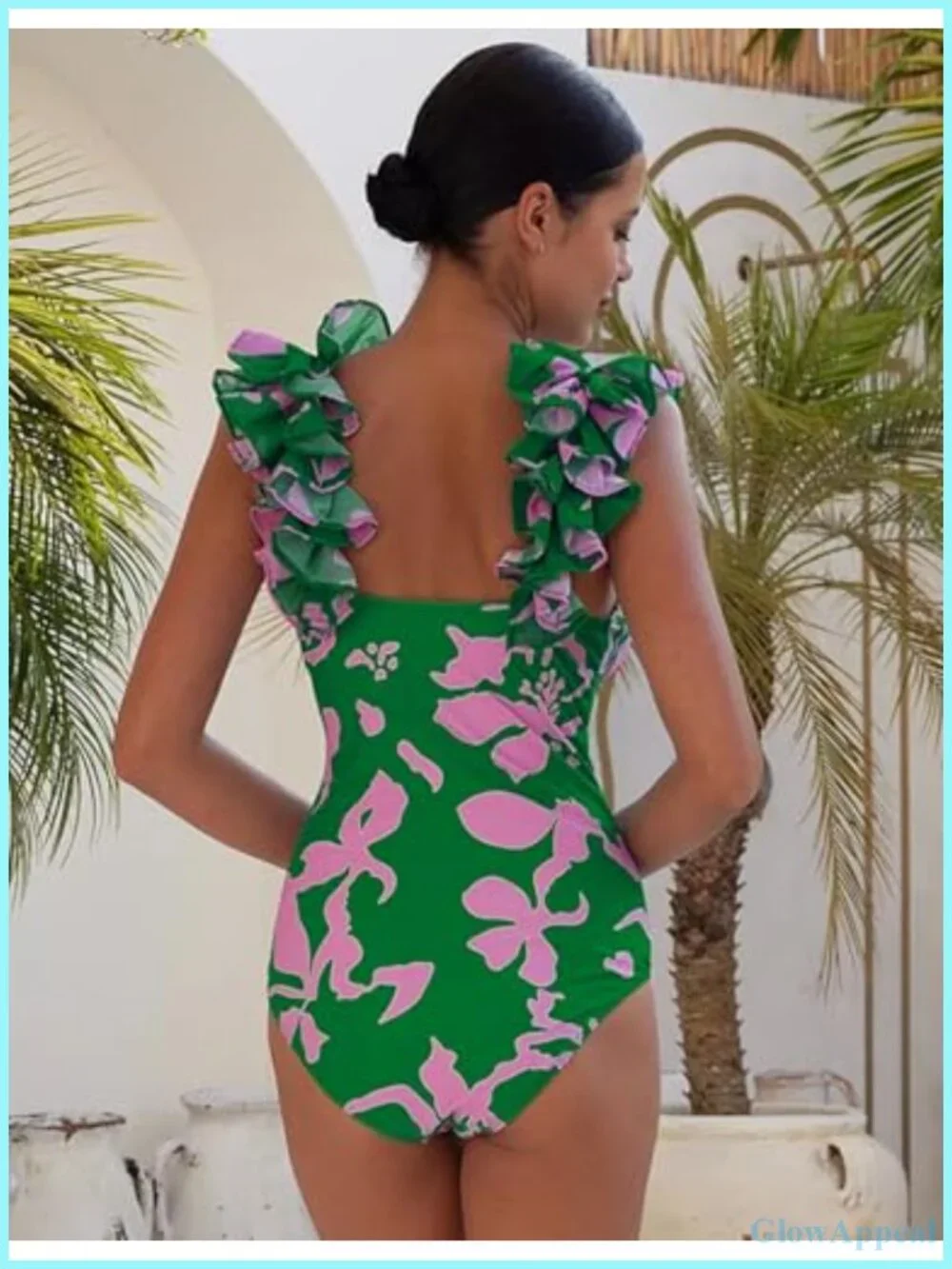 One Piece Swimsuit with Matching Skirt Sarong Adjustable Straps